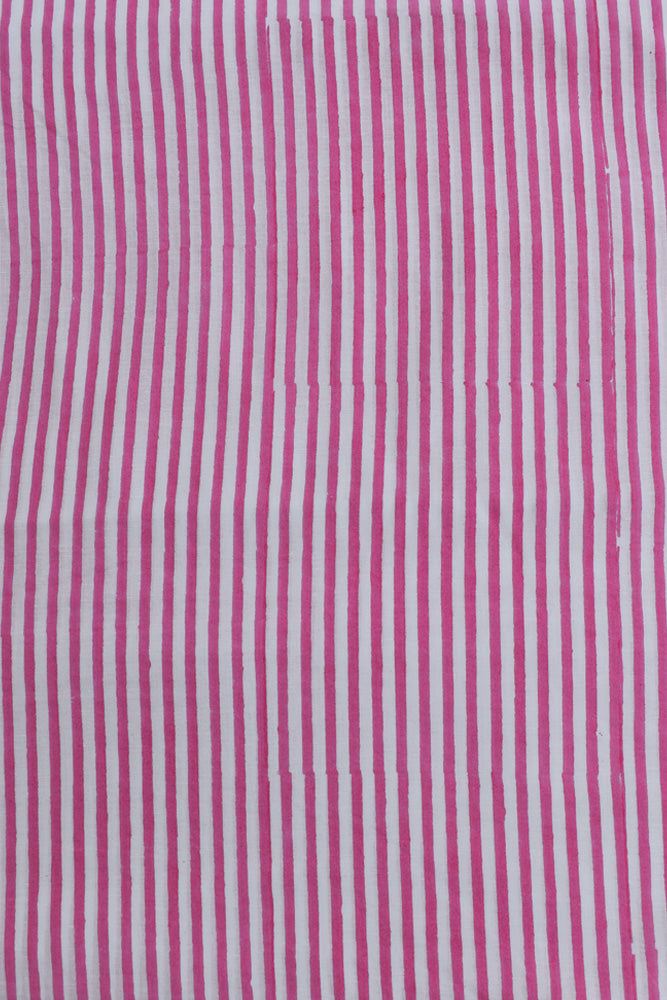 Beautiful Hand Block Printed Running Cotton Fabric ( 2.5 mtrs cut)