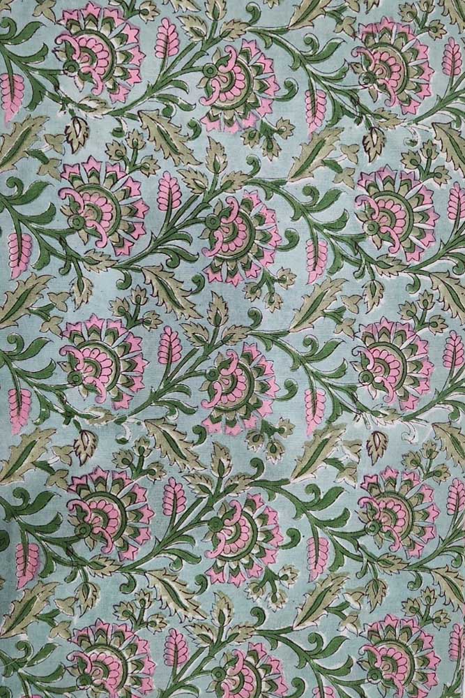 Manjri (मंजरी) - 5 mtr cut for Co-ord Sets / Suits - Hand Block Printed Running Soft Cotton Fabric