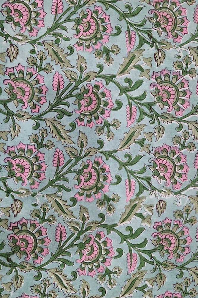 Manjri (मंजरी) - 5 mtr cut for Co-ord Sets / Suits - Hand Block Printed Running Soft Cotton Fabric