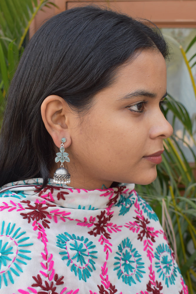 Elegant Antique finish German silver earrings