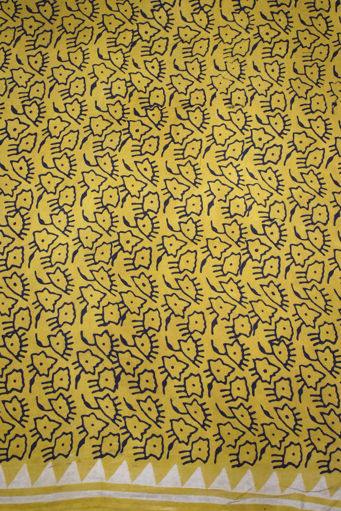 Elegant Hand Block Printed Vanaspati Ajrakh Muslin Silk Cotton Saree with blouse