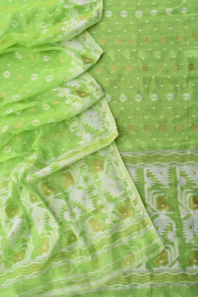 Beautiful Hand Woven Blended Cotton Jamdani Set