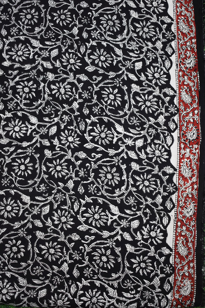 Beautiful Modal Silk Bagru Hand Block Print Fabric