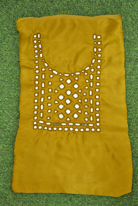 Kutch mirror work Patch on Mashru Fabric