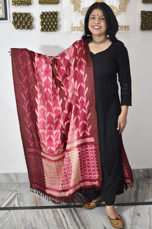 Beautiful Hand Crafted Shibori Silk Dupatta