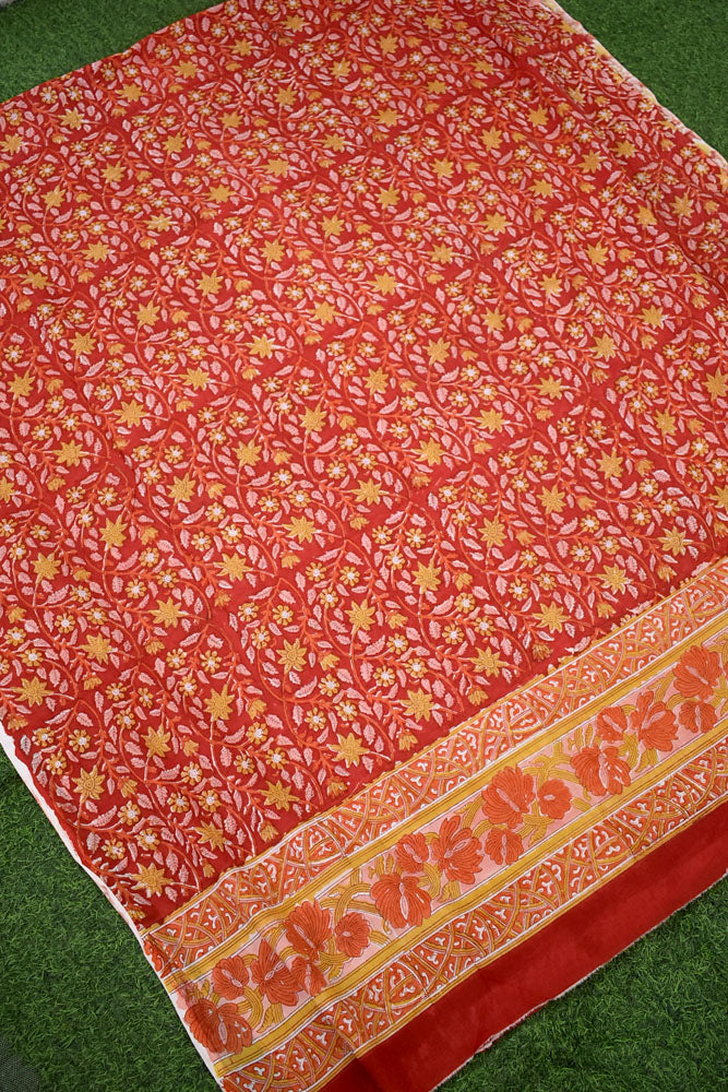 Elegant Hand block printed Cotton Dupatta