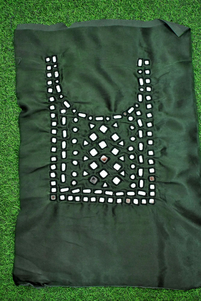 Kutch mirror work Patch on Mashru Fabric
