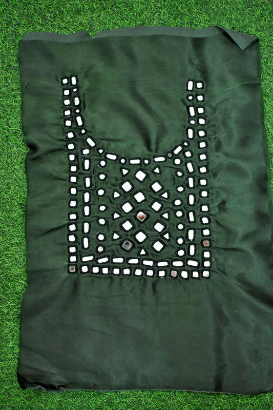Kutch mirror work Patch on Mashru Fabric
