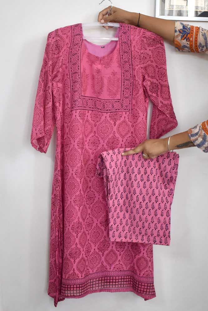 Beautiful Hand Block Printed Bagh Georgette kurta & Pant Sets - 38