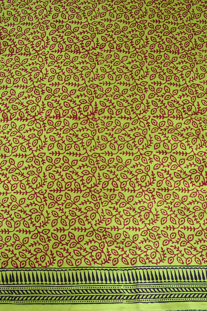 Classic Bagh Block Printed unstitched suit fabric with Kota Doria dupatta