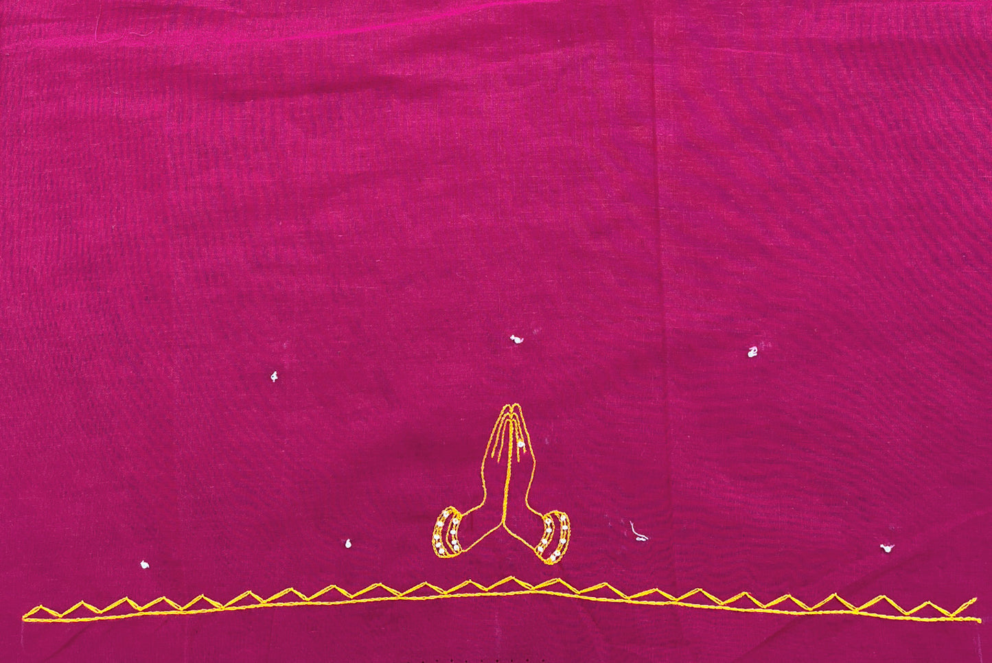 Hand embroidered cotton blouse Fabric