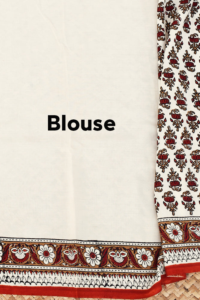 Beautiful Bagru Hand Block Printed Modal Saree