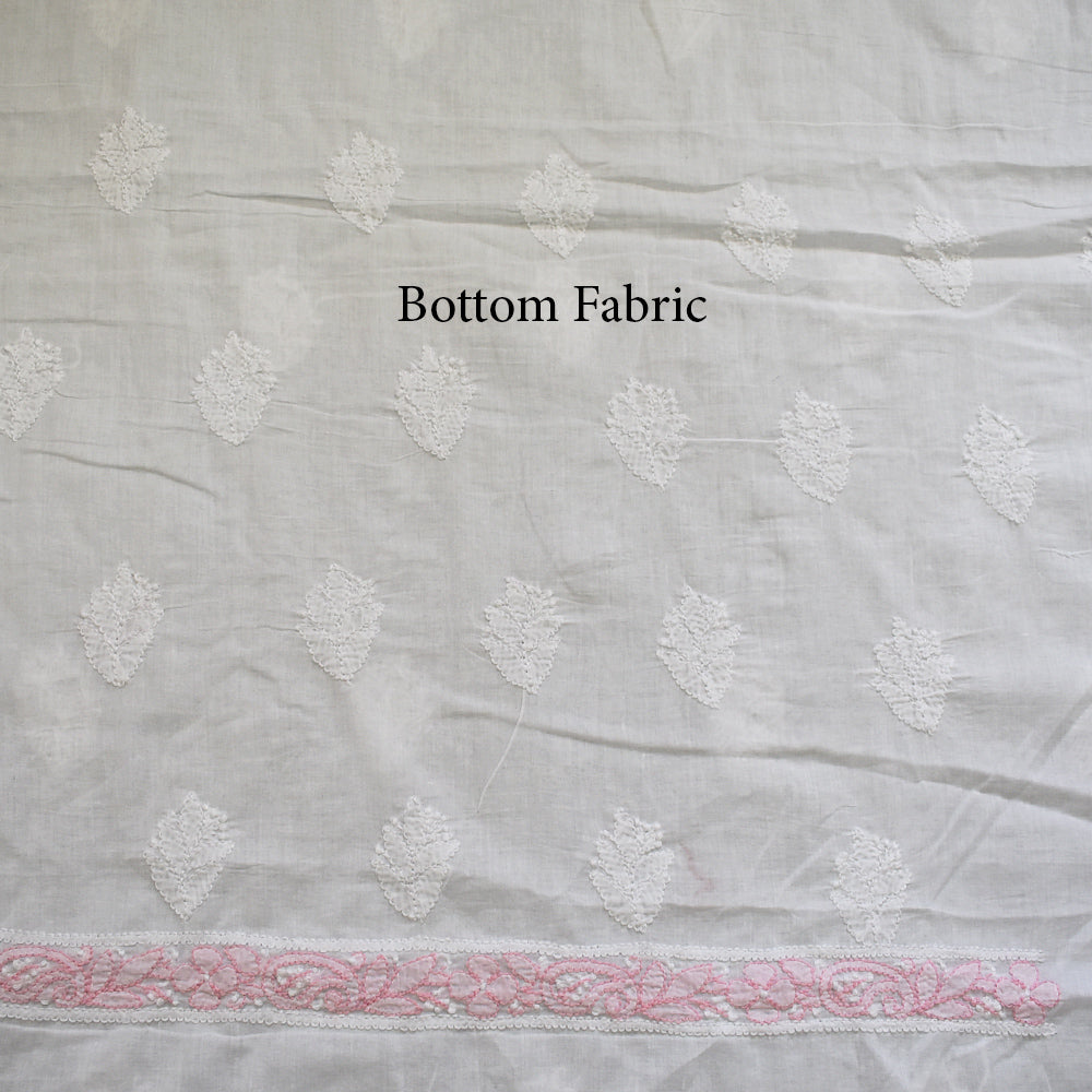 Intricate and beautiful Mul Cotton Hand Chikankari work Kurta & Pant fabric Set