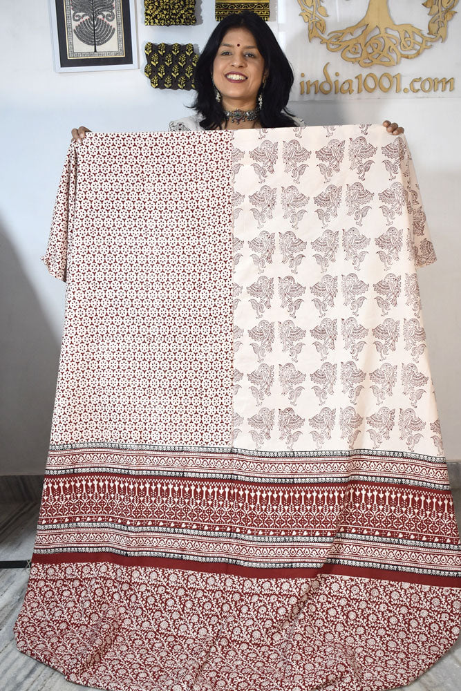 Bagh Hand Block Printed Cotton Kurta Fabric