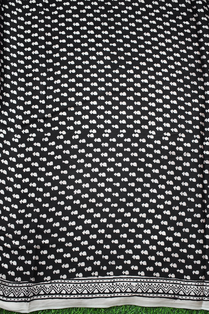 Bagh Hand Block Printed unstitched 3 pc Modal silk suit fabric from MP