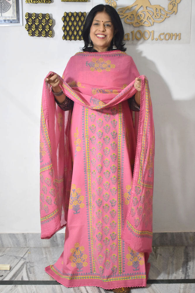 Elegant Cotton suit & Soft cotton dupatta