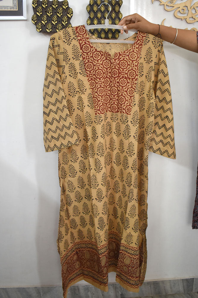 Beautiful Hand Block Printed Bagh cotton Short Kurta - 46