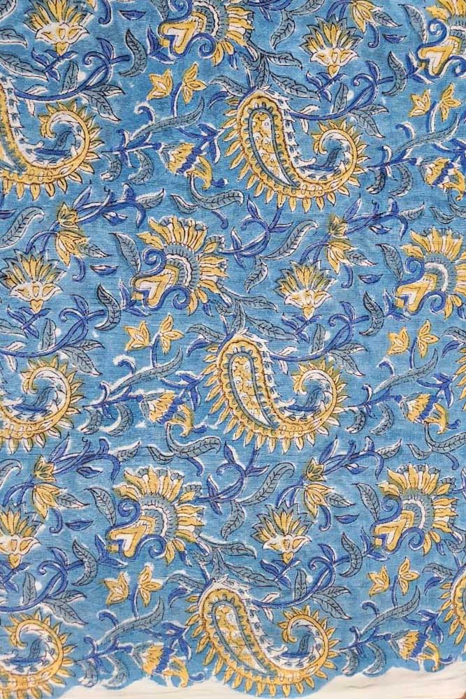 Manjri ( मंजरी) - 5 mtr cut for Co-ord Sets / Suits - Hand Block Printed Running Soft Cotton Fabric