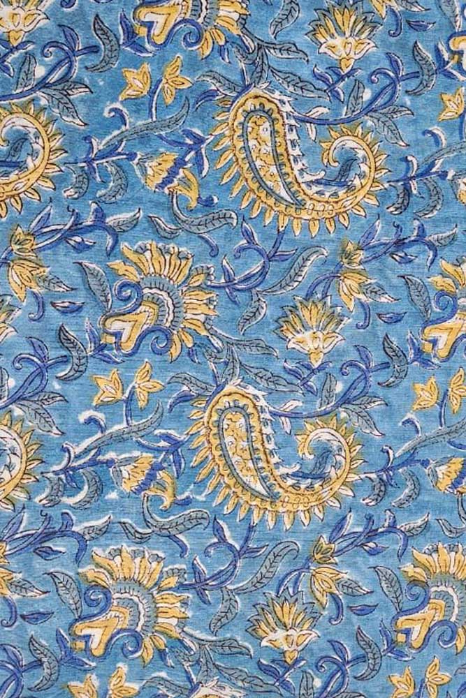 Manjri ( मंजरी) - 5 mtr cut for Co-ord Sets / Suits - Hand Block Printed Running Soft Cotton Fabric
