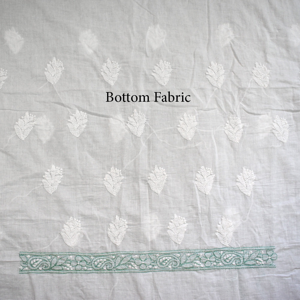 Intricate and beautiful Mul Cotton Hand Chikankari work Kurta & Pant fabric Set