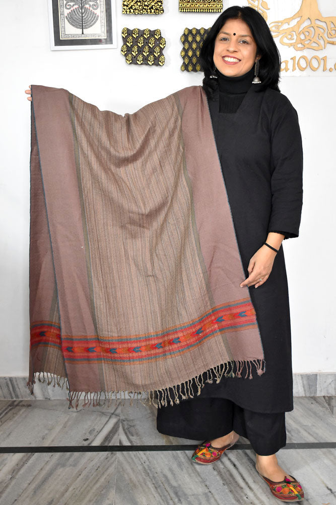 Elegant & Soft, Versatile Handwoven Himalayan Pure Wool Stole / Shawl
