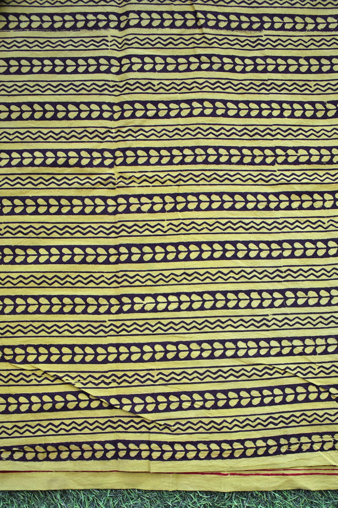 Bagh Hand Block Printed unstitched 3 pc Cotton suit fabric from MP