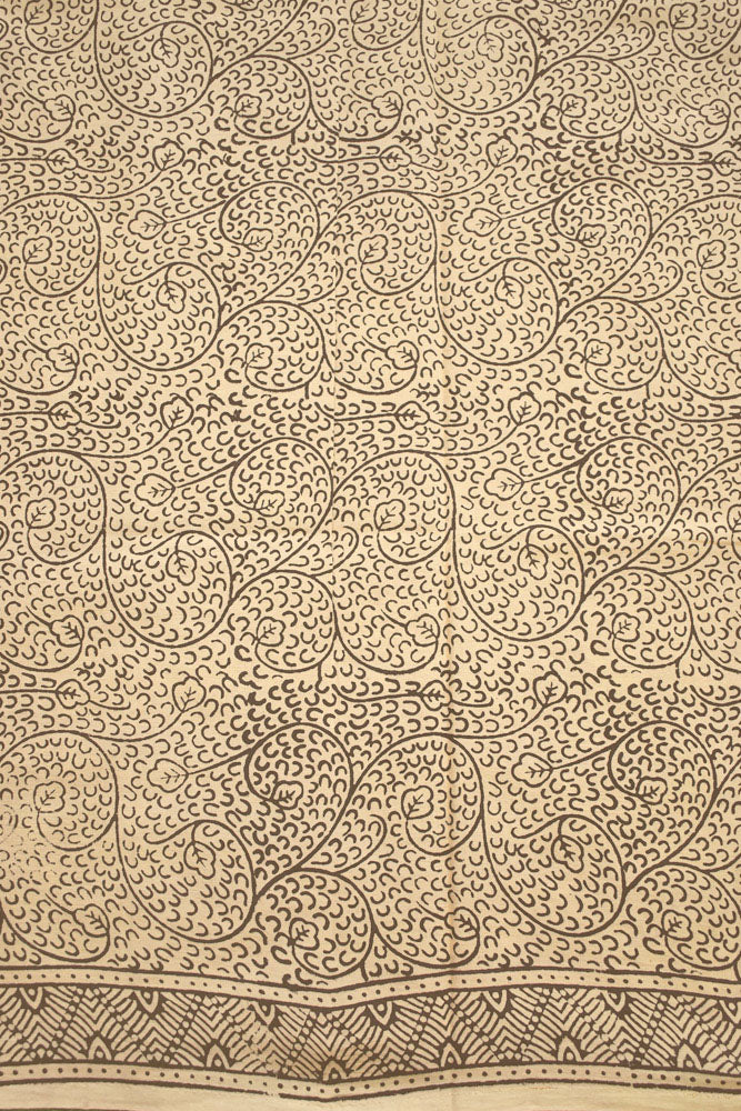 Bagh Hand Block Printed unstitched 3 pc Cotton suit fabric with Placement block print from MP