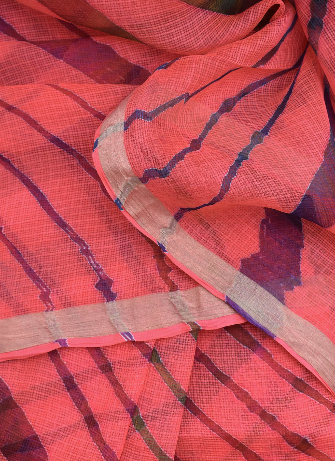 Beautiful Handcrafted Leheriya Kota Silk Saree