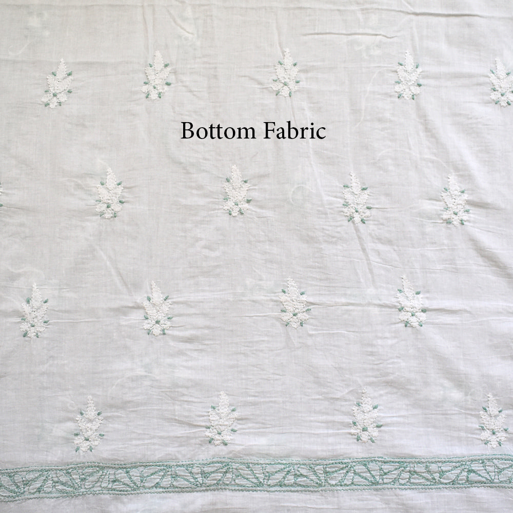 Intricate and beautiful Mul Cotton Hand Chikankari work Kurta & Pant fabric Set