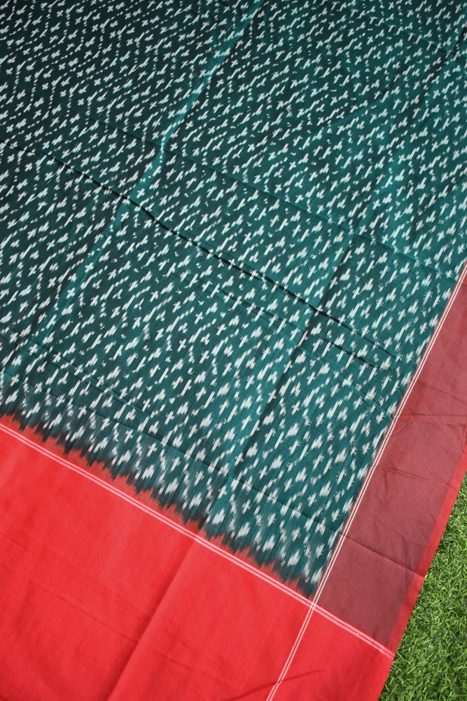 Designer Handwoven Mercerized Cotton Ikkat Dupatta