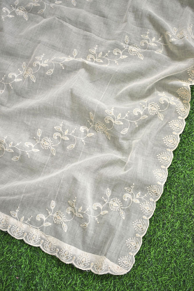 Beautiful Soft Cotton Dupatta with embroidery