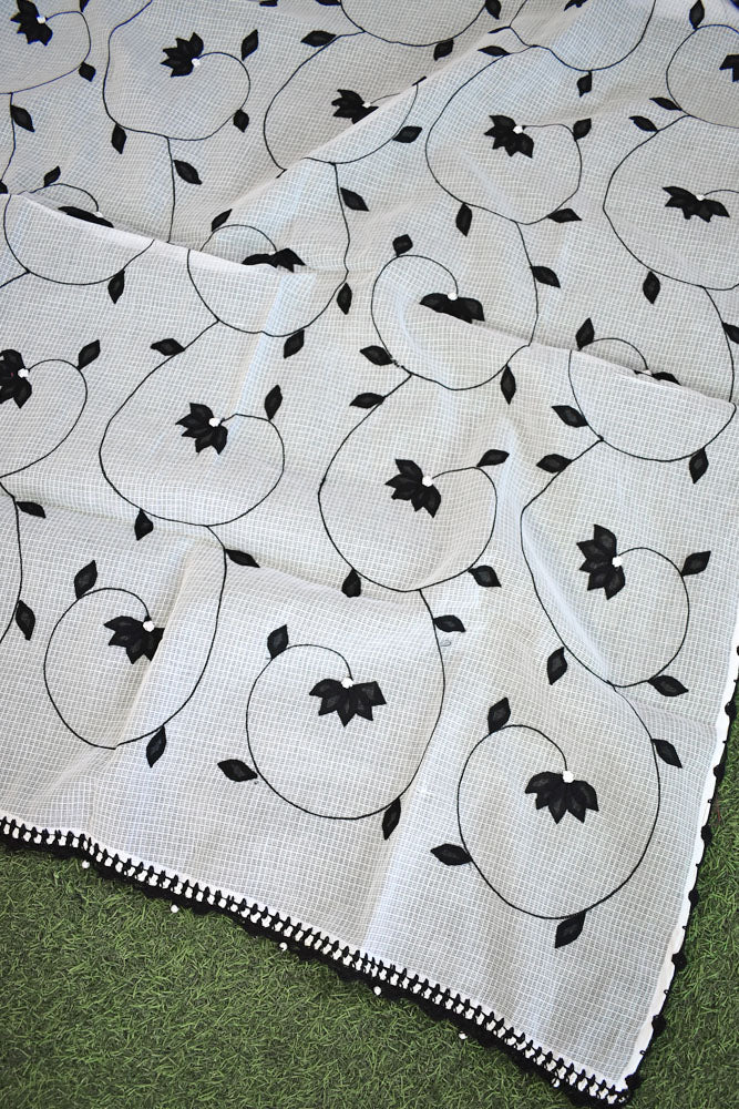 Handcrafted Phool Patti Applique Kota cotton dupatta