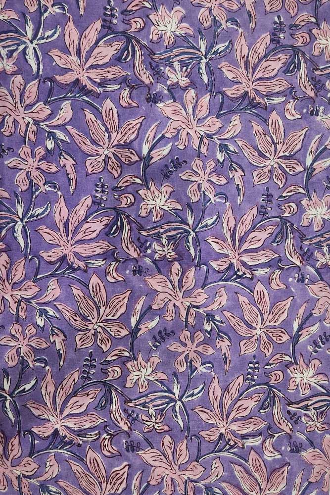 Manjri (मंजरी) - 5 mtr cut for Co-ord Sets / Suits - Hand Block Printed Running Soft Cotton Fabric