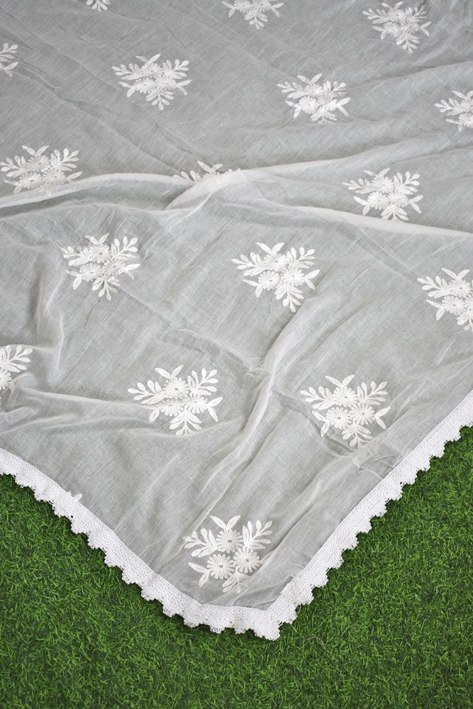 Beautiful Soft Cotton Dupatta with embroidery