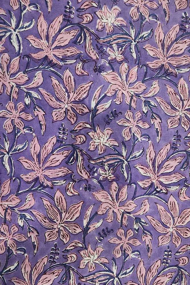 Manjri (मंजरी) - 5 mtr cut for Co-ord Sets / Suits - Hand Block Printed Running Soft Cotton Fabric