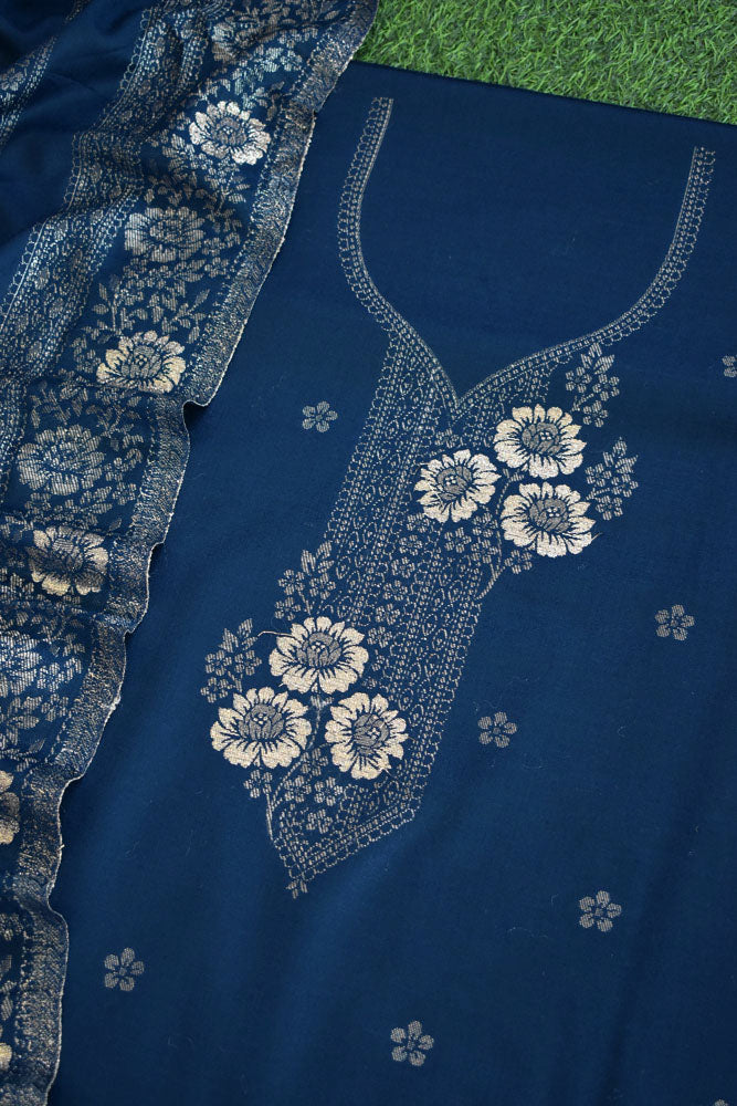 Beautiful Woolen Suit fabric with Woven patterns