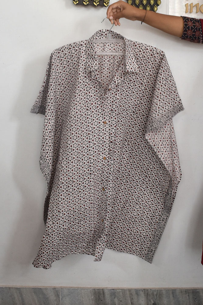 Bagh Hand Block Printed Kaftan, Free Size