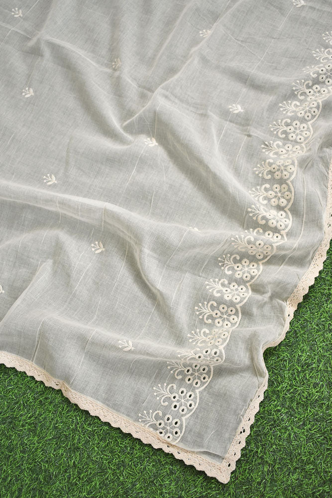 Beautiful Soft Cotton Dupatta with embroidery
