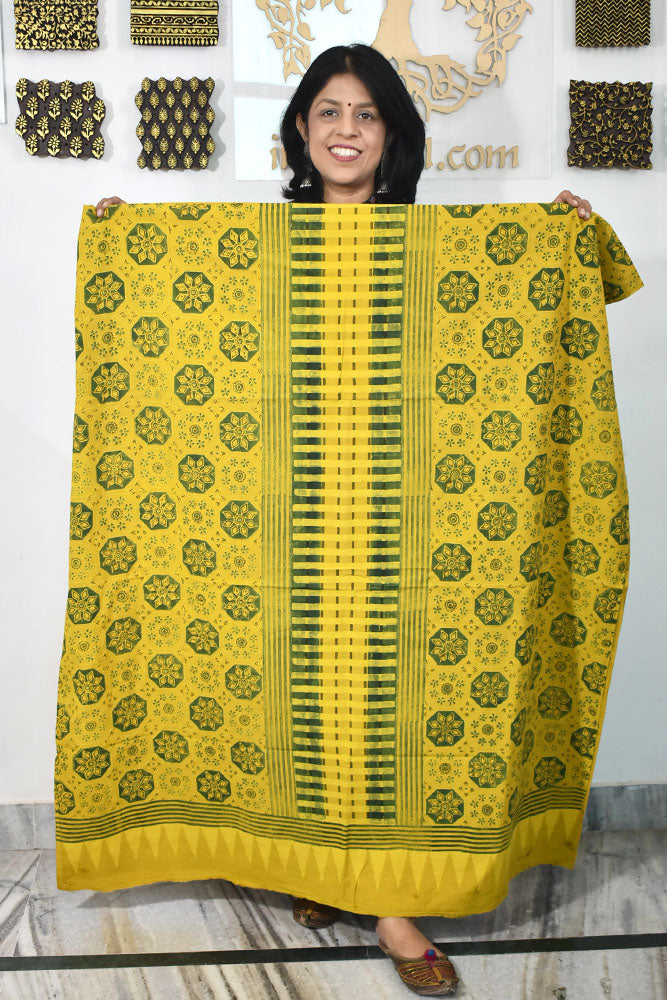 Designer Ajrakh cotton kurta fabrics - 2.5 mtrs