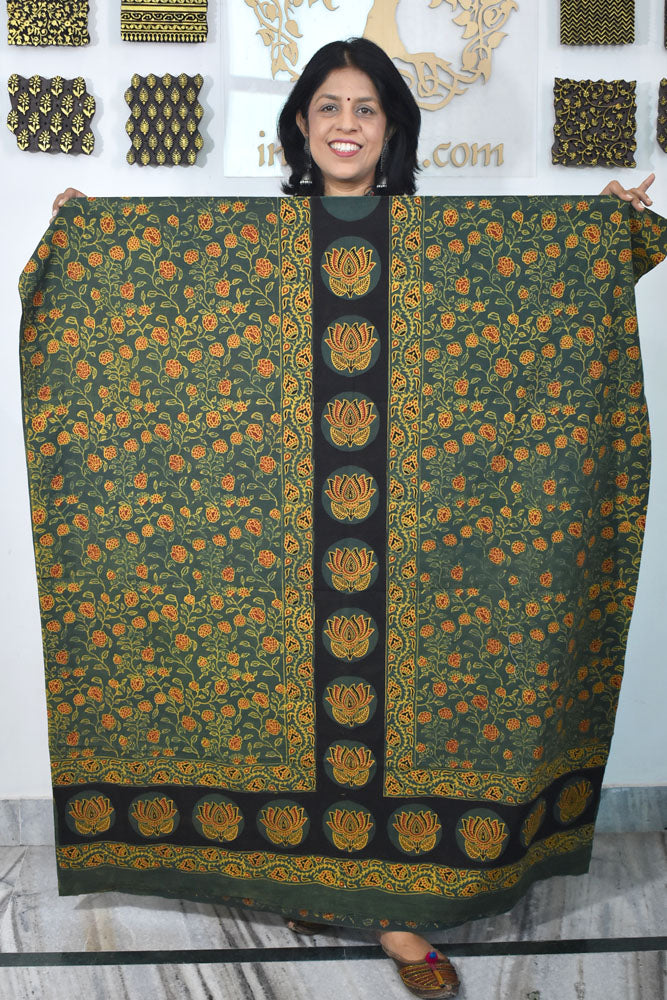 Designer Ajrakh cotton kurta fabrics - 2.5 mtrs