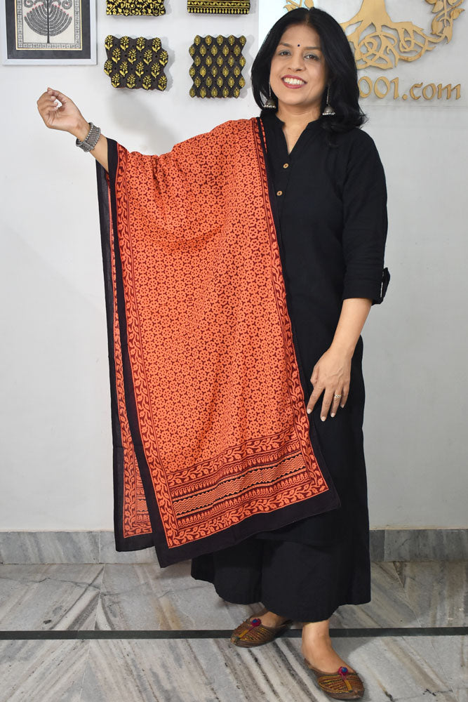 Bagh Hand Block print Cotton Stole