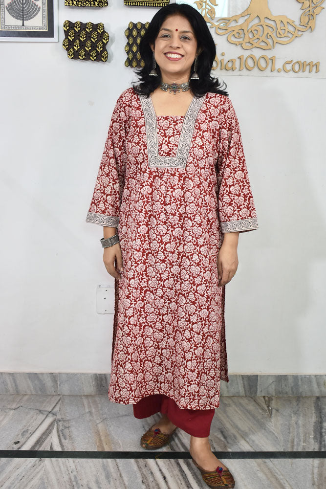 Bagh Hand Block Printed stitched Kurta size - 40