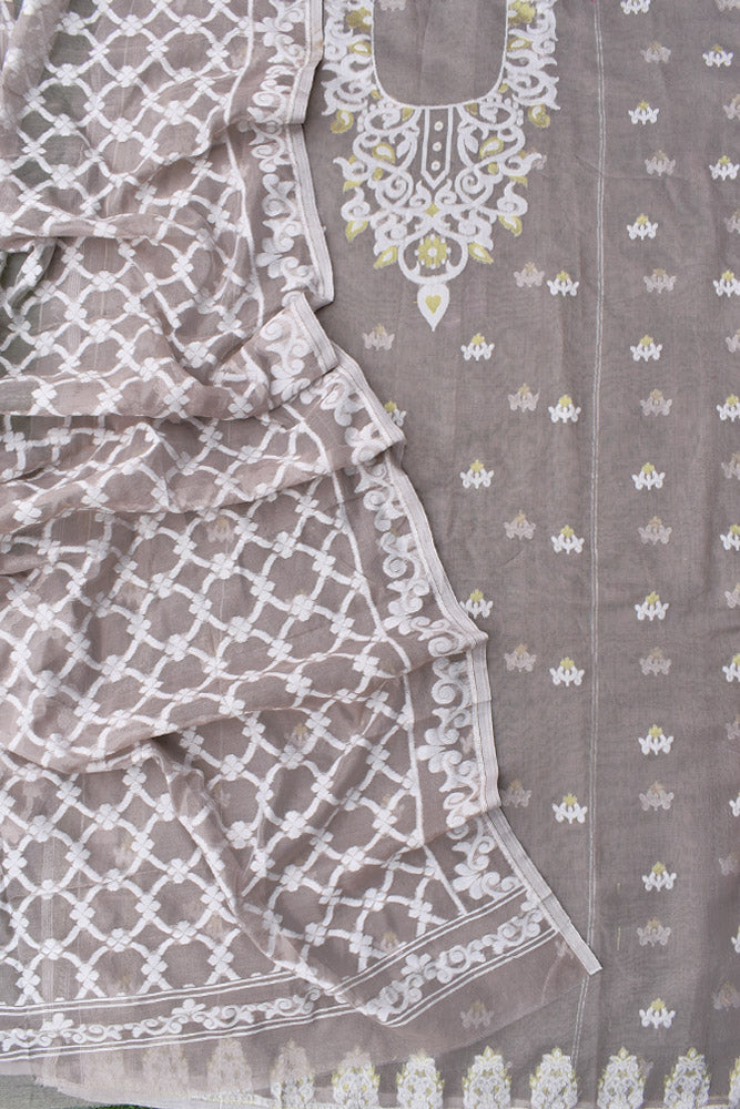 Beautiful Hand Woven Blended Cotton Jamdani Set