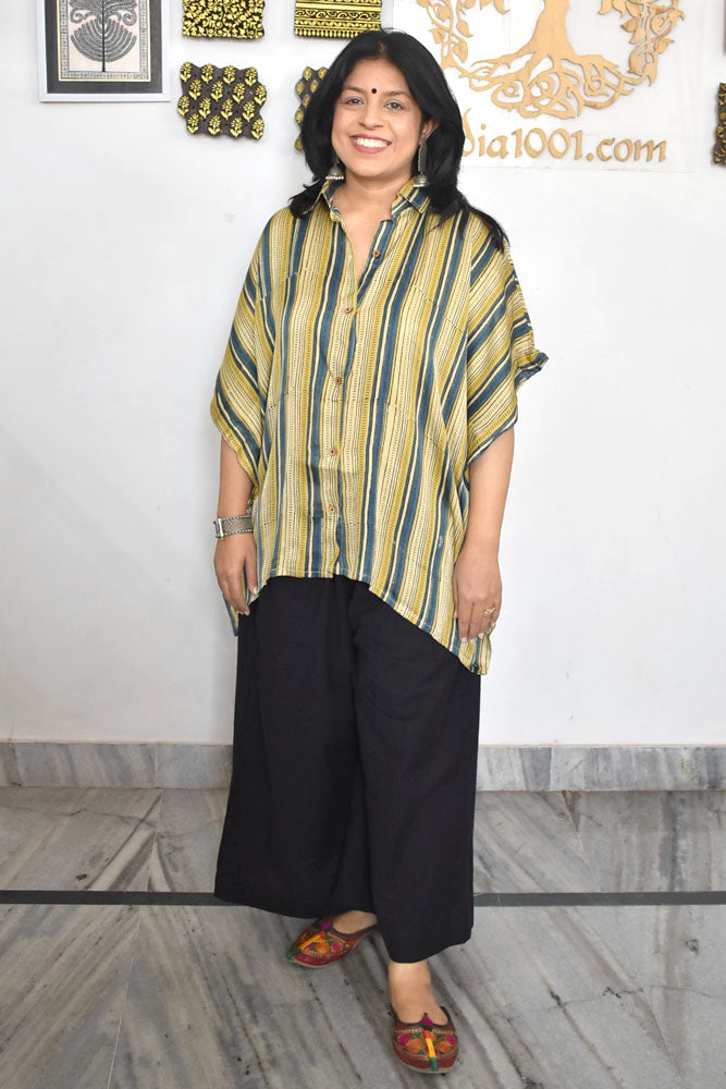 Beautiful Ajrakh Modal Silk Shirt size - 38 - 44