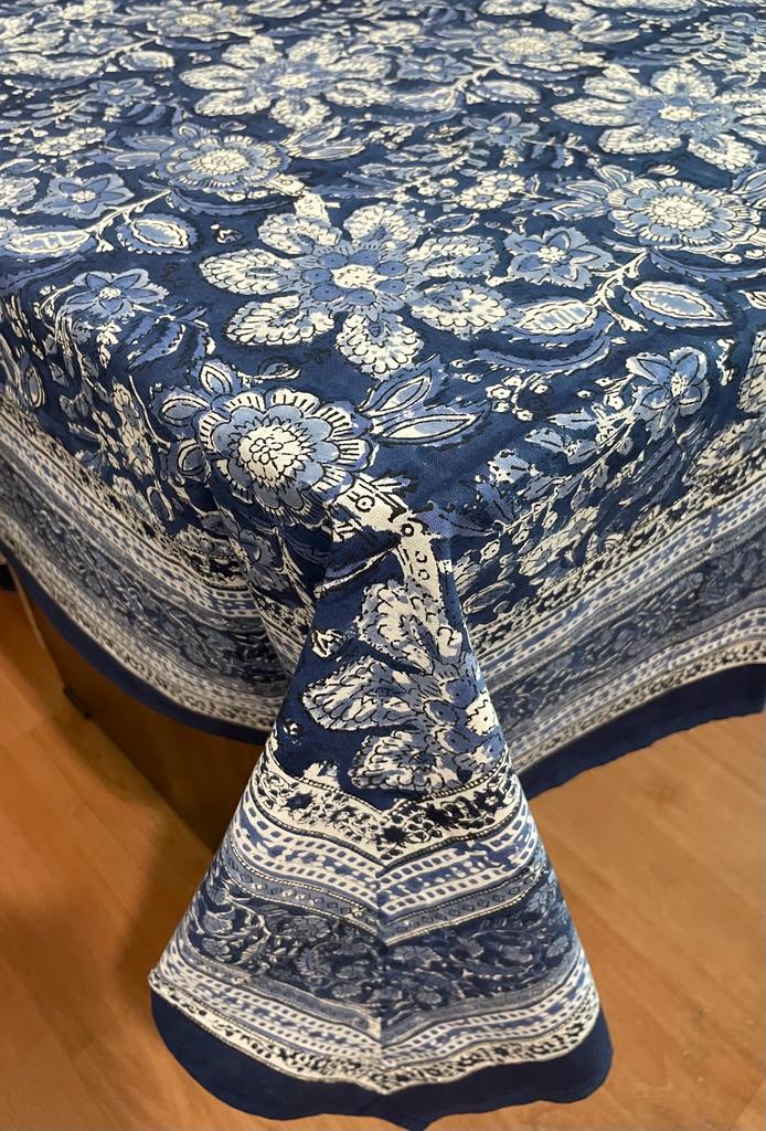 Hand Block Printed Cotton Table Cover ( Size 60 by 90 inches)