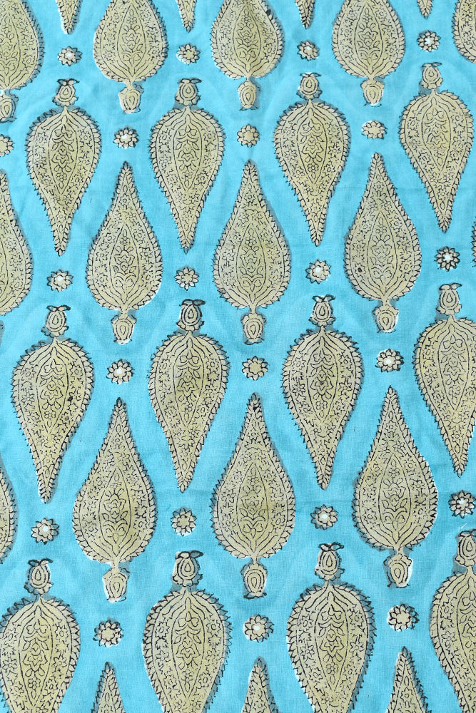 Block Printed Cotton Cut Fabric