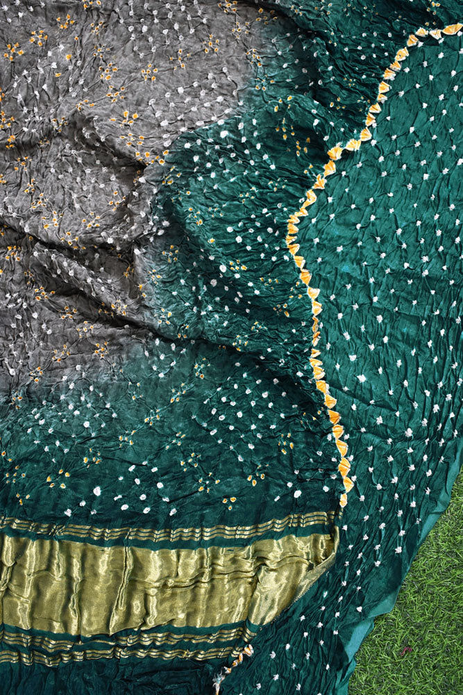 Tie & Dye Kutch Bandhani modal silk Unstitched Suit