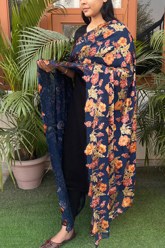 Velvet Brasso Dupattas on Georgette base