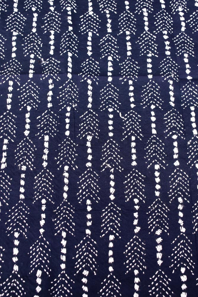 Cotton Blouse fabric with Hand Kantha work