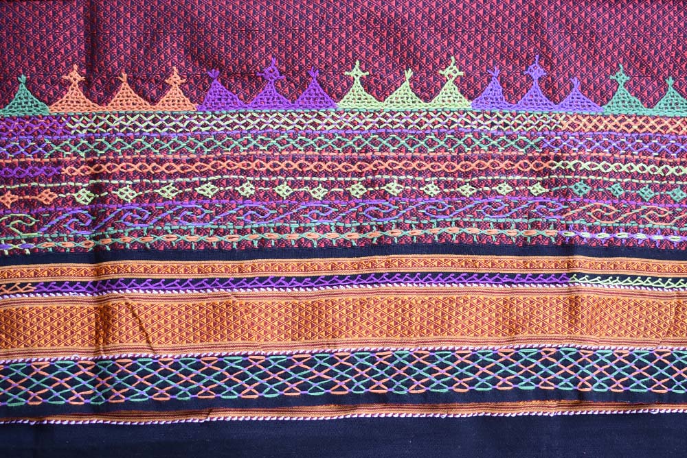 Khunn Blouse fabric with Hand Lambani Embroidery
